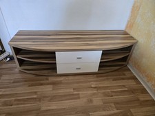 Wohnwand | Fernseher-Unterschrank Weiß/Holz | Wohnzimmer