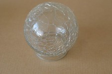 Lampenschirm Krakelle Kugel Gewinde Glas gebrochene Optik Aussen Ersatzglas