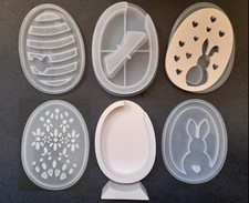 Silikonform Gießform Osterei Hasen Set 6teilig