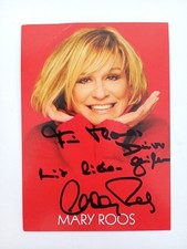 Mary Roos -  - original Autogramm - ca. 15x10cm - Autogrammkarte