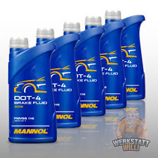 5L LITER MANNOL BREMSFLÜSSIGKEIT DOT-4 BRAKE FLUID | 5x1L DOT 4