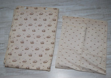 Vintage Jersey Bettwäsche Baumwolle Flanell dick 135 x 195 cm Rosen Blumen braun