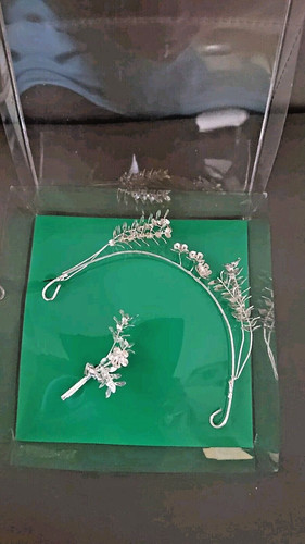 Silber hochzeit kopfschmuck - silber,