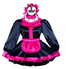 France maid Sissy girl Satin