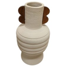 Vase Home ESPRIT Braun Beige Terrakotta Mango-Holz 28 x 28 x 33 cm