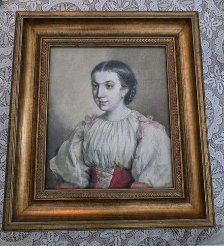 Antikes original aquarell 1856 - original,