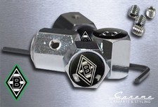 Borussia Mönchengladbach BMG 4x Ventilkappen Chrom Diebstahlschutz Fanartikel