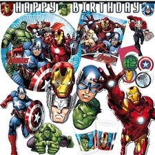 MIGHTY AVENGERS - Geschirr Deko - Superhelden Kindergeburtstag Kinder Party Set