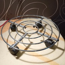 Pflanzenständer mit Rad, Blumentopf-Tablett, Metall, geräuscharm, Pflanzwagen 