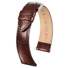 Uhrenarmband HIRSCH Louisianalook echtes Leder braun schwarz blau 22mm 20mm18mm