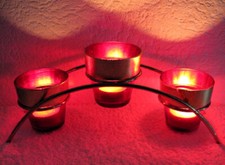 Weihnachten Teelichterhalter Teelichtbogen Metallgestell Glashalter Vintage 