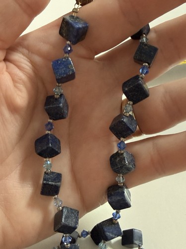 Lapislazuli halskette mit - lapislazuli,
