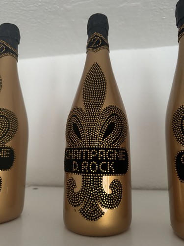 Leere champagner flasche - champagner,