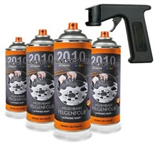 Felgenfolie SET schwarz  matt 4 x 400ml inkl. Spraygriff
