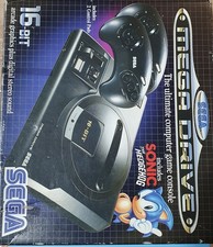 Sega Mega Drive 16 Bit PAL Sonic The Hedgehog Pack + OVP Originalverpackung !!