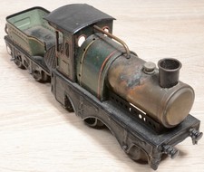 Uralte Bing B-Dampflok mit Tender / Spiritusbetrieben / Spur 0