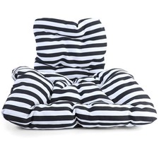 Kissen für Hängesessel inkl. Rückenteil 2-teilig Fun Schwarz Weiss gestreift