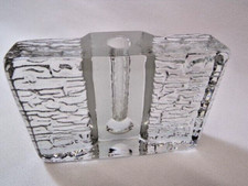 Blockglasvase für 1 Blume aus