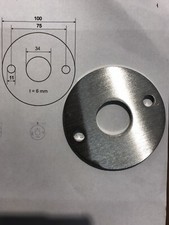 Ankerplatte, Ronde, Edelstahl, V2A, 6 mm dick, Ø 100 mm (Z-A1)
