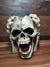 Totenkopf kerzenhalter gothic - totenkopf,