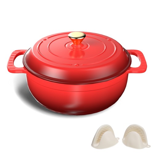 Roter gusseisen kochtopf - roter, gusseisen-kochtopf,6