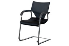 Wilkhahn Besucherstuhl Modus Freischwinger schwarz chrom 