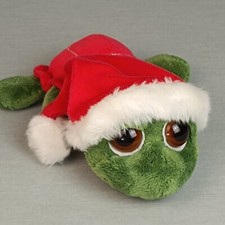 RUSS BERRIE SHECKY Schildkröte Weihnachten ❤️ Grün Kuscheltier Stofftier ca 25cm