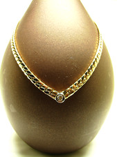 Damen Diamant Collier 585 Gold 14 Karat Bicolor/Gold Diamant Collier