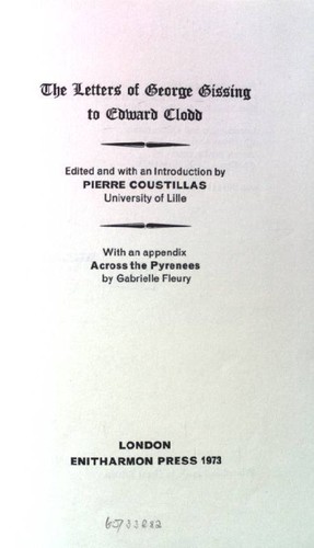 The letters george gissing - letters,