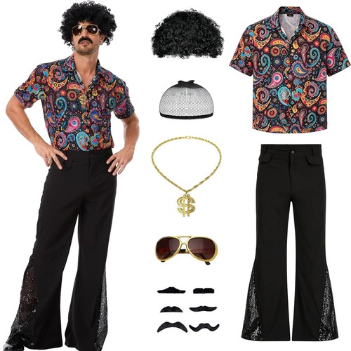 Herren disco kostüm set - disco,