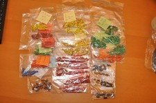 Konvolut Doppel-Querlochstecker + Buchsen 2,5 mm,  rund, ca. 418 St., Vintage