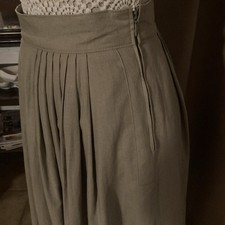 Leinenrock Madeleine Rock Damenrock  Trachtenrock Herbst Falten  lang  Natur 36