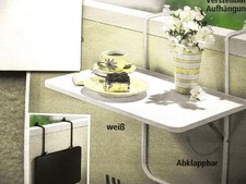 Balkon - Hängetisch weiß