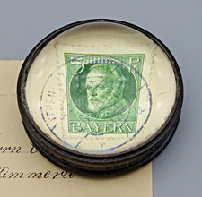 Visolettglas: Alte Leselupe/