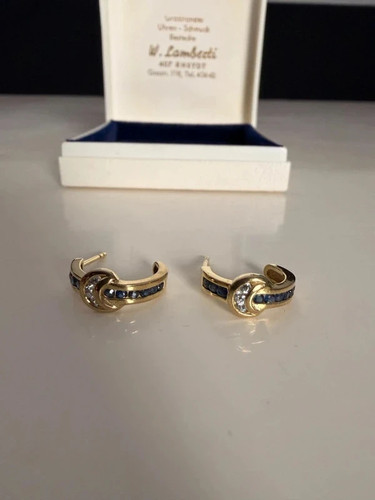 333 gold ohrstecker halbmond - 333,