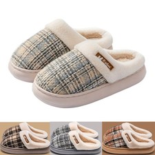 Damen Warme Hausschuhe Memory Foam Plüsch Pantoffeln Herren Slippers Rutschfeste