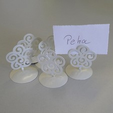 Platzkarte Namenskarte Kartenhalter Tischkartenhalter Hochzeit Taufe Blume 4,4cm