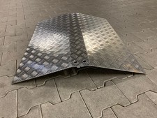 Alu Rampe für Rollstuhl, Türschwellenrampe, geriffeltes Alublech + TOP +