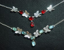 Collier labradorit granat - labradorit,