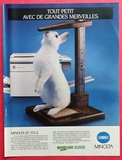 Pressewerbung: Minikopierer Minolta EP 370 Z 1987 Hase weiß