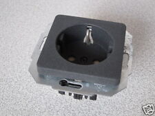 KOPP Steckdose mit Kinderschutz MILANO HK02 anthrazit-schwarz UP Unterput Schuko