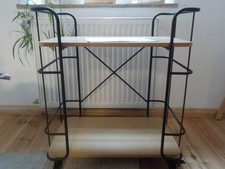 Beistellwagen Küchenwagen Industrial-Style -Skandi - Holz Metall schwarz Deko