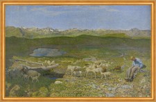 Alpweiden Savogniner Zeit Tigiel See Hirte Giovanni Segantini Kunst A1 150