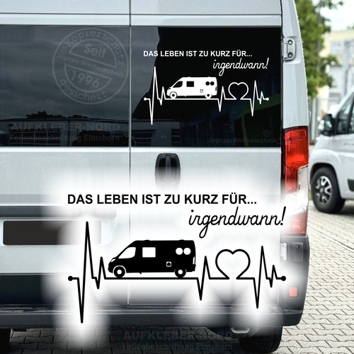 Herzschlag camper bus - herzschlag, 70x42cm