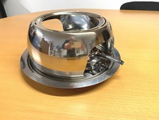 Großer Rechaud mit zwei Brennern, voll verchromt, für Fondue und mehr....