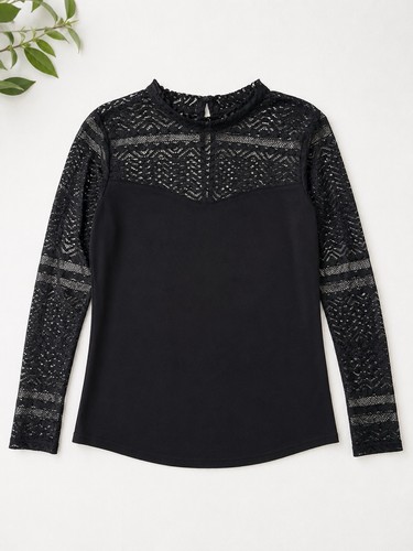 Damen bluse shirt spitze - damen,