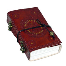 edel Lederbuch Sonne  Baumwoll