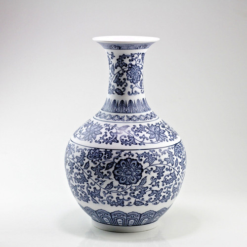 Chinesische vase blau - chinesische, blau-weiß