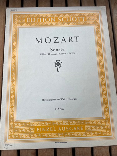 Edition schott mozart sonate - edition,