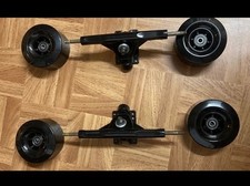 Longboard Achsen Set Schwarz Elektro Skateboard Truck Mit Rollen Wheels 98mm